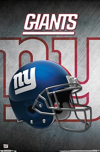 Miniatura 7 de Trends International NFL New York Giants - Póster de pared con casco 16, 14.725 x 22.375 pulgadas, versión enmarcada de madera de granero