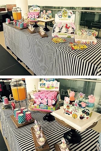 Miniatura 7 de 2 manteles de plástico para fiesta de pícnic, mantel rectangular de plástico de 54 x 108 pulgadas, para cocina, picnic, boda, fiesta de cumpleaños,