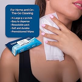 TenderProtect Original XL Premium Adult Wipes (600 Ct), Extra-Large 9x12 Wet Wipes with Aloe, Wash Cloths for Babies & Elderly, Incontinence, Hands & Body Cleaning