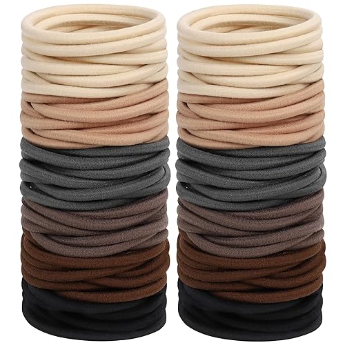 Tyfthui 200 ligas para el cabello grueso sin daños, soportes elásticos para cola de caballo, bandas elásticas para el cabello, bandas elásticas para