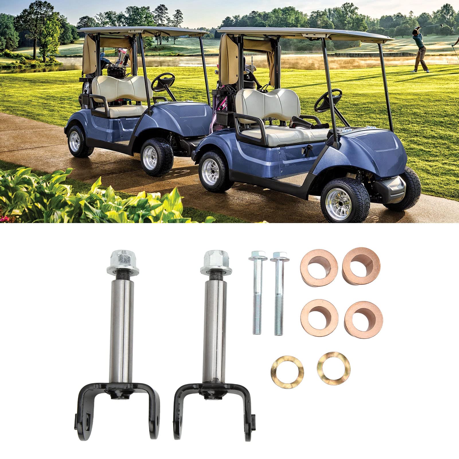 Zestaw naprawczy front-end King Pin – 102287201, 102288201, 102288401 – zamiennik do Club Car Precedent G E 2004-up, akcesoria do konserwacji wózka golfowego, ulepszenie systemu sterowania