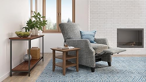 Miniatura 179 de Mesa auxiliar Acadian de Simpli Home, Madera Negro -,Marrón castaño,Azul costero envejecido,Distressed Grey,Casa de campo café,casa de campo