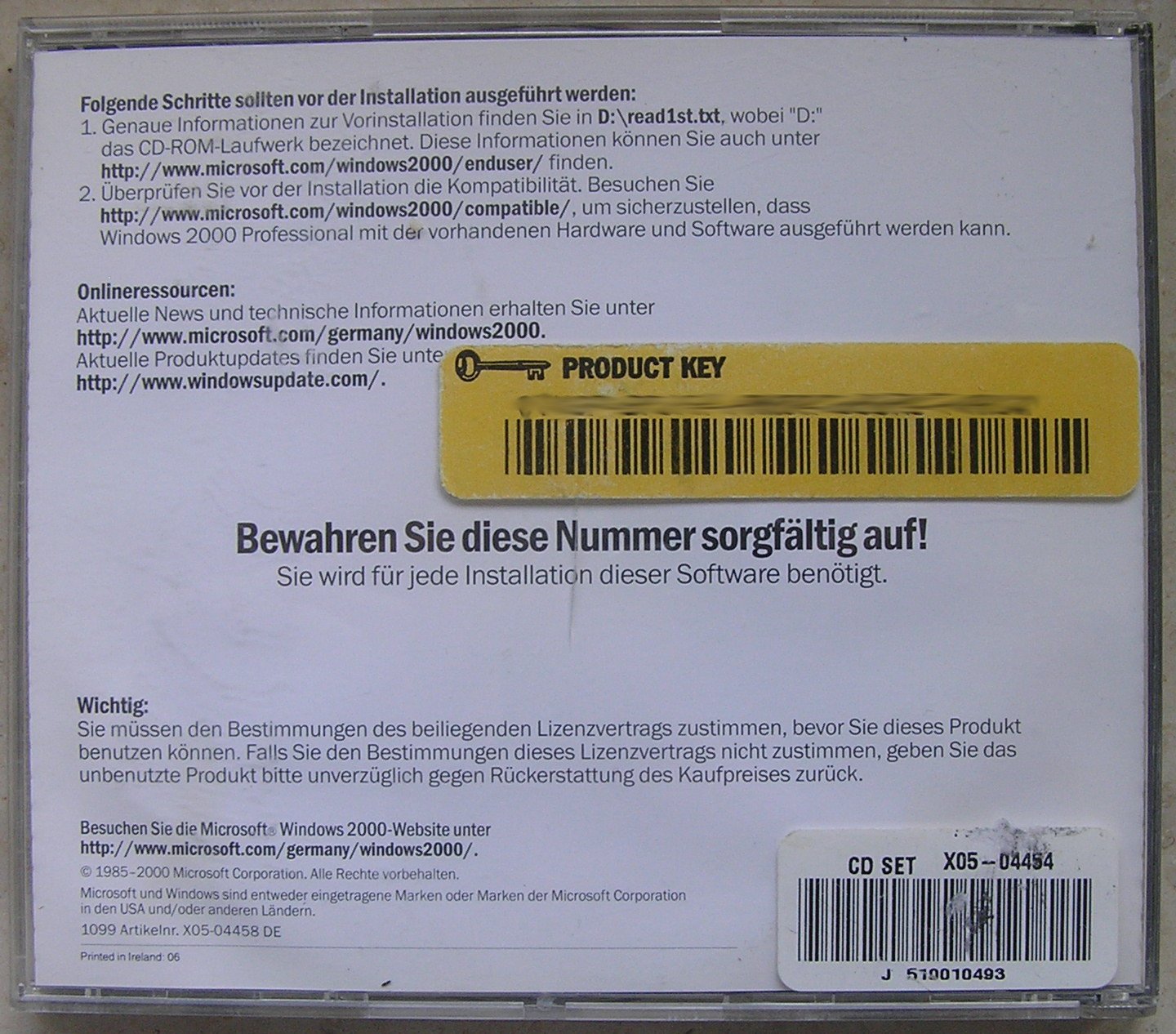 MS Windows 2000 Pro CD / für den professionellen Anwender