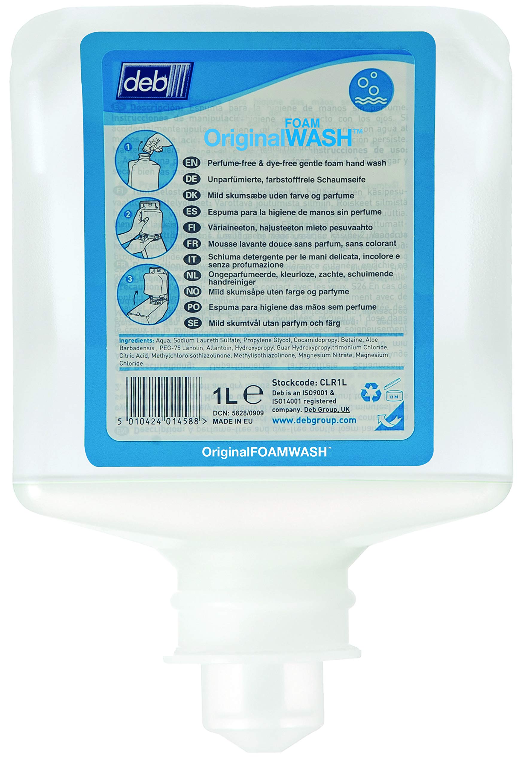 Oryginalny DEB bezbarwny fOAM wASH 6 x 1 l
