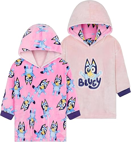 Miniatura 7 de Bluey Manta con capucha - Sudaderas de forro polar de gran tamaño para niños