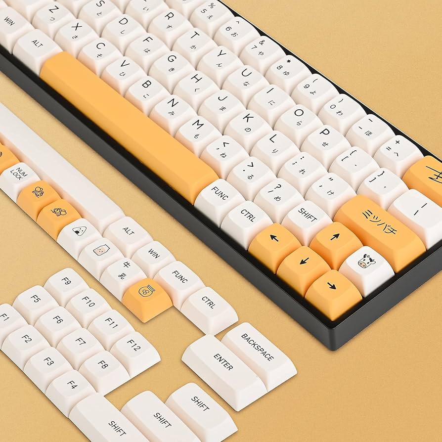 Amazon.co.jp: GTSP XDA ハニーミルクキーキャップ PBT 日本ハチキー