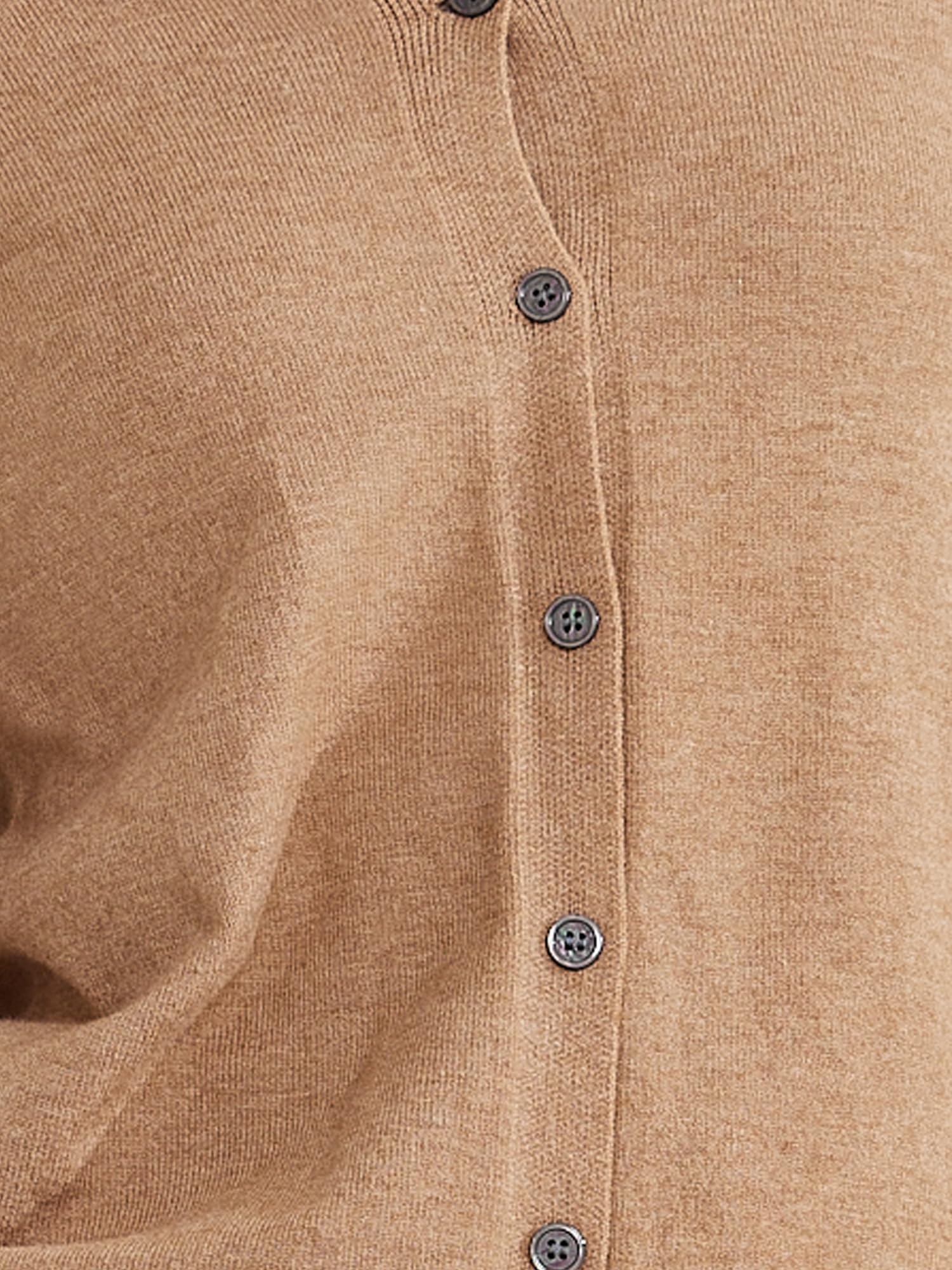 Allegra K Cardigan léger à manches longues et col rond boutonné pour femme