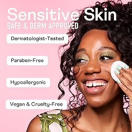 Swisspers Smooth Moves Ultra-Luxe Premium Cotton Rounds, Hypoallergenic Makeup Remover Pads for Sensitive Skin, USA Made, Vegan, Lint-Free, Paraben Free, 100 Count 6-Pack