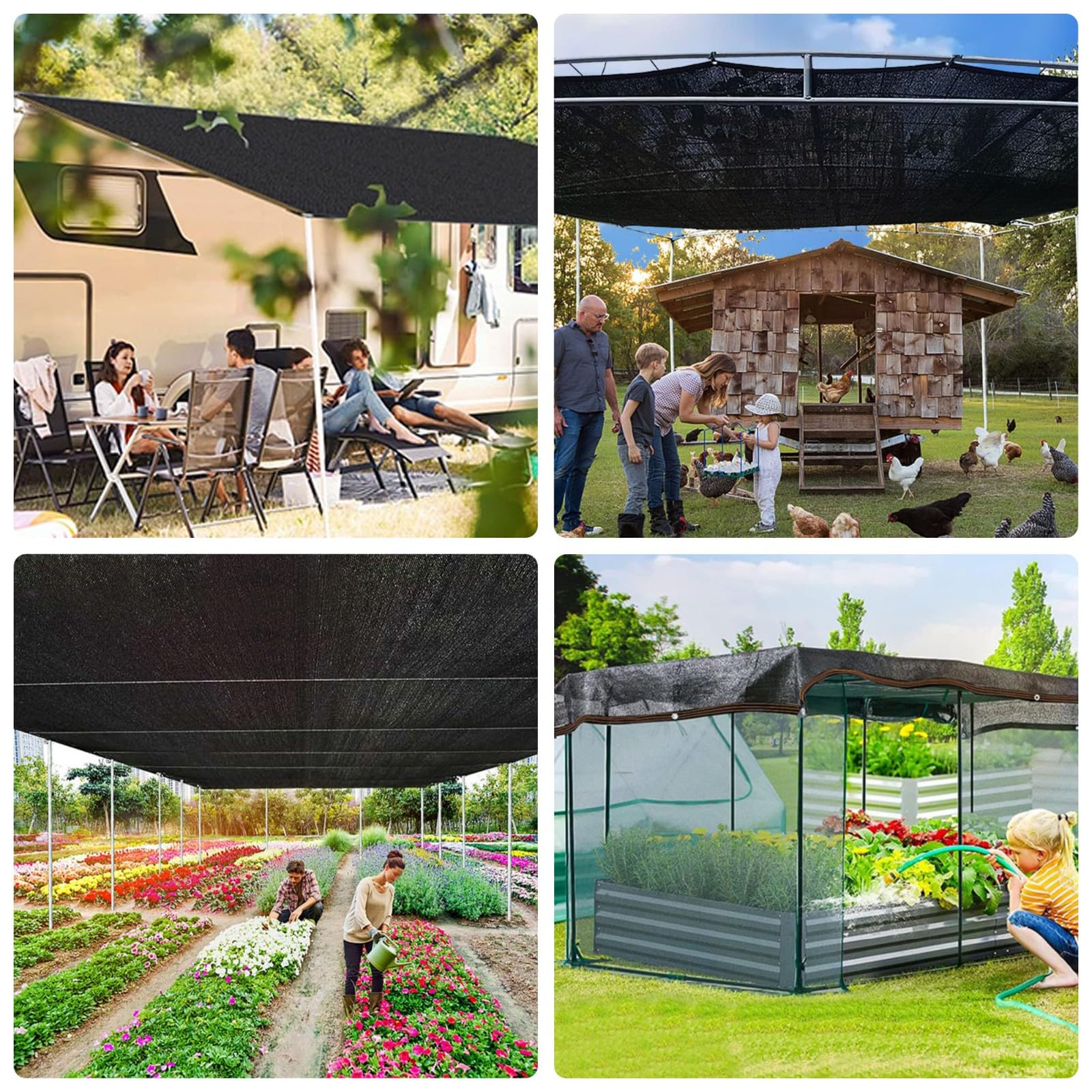 Schattierungsnetz Schattennetz Mit ösen, Sonnenschutznetz Garten Schwarz 6-PIN 80% Leicht und Haltbarkeit Beschattungsnetz Schattiernetz für Gewächshaus Pergola Terrassenüberdachung 2x3M