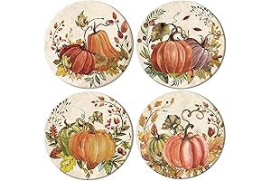 Whaline Fall Thanksgiving Coasters: Festive Autumn Ambiance for Your Home
