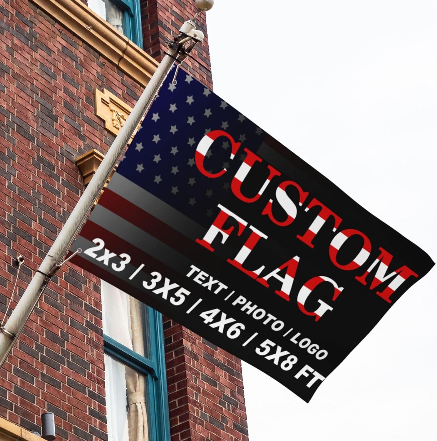 Custom Flag 4x6 FT Double Sided 3 Ply - Personalized Outdoor Flags Banners - Design Your Own Logo Print Picture Photo Text - Customized Indoor outdoor decoration Gift 4x6 Foot