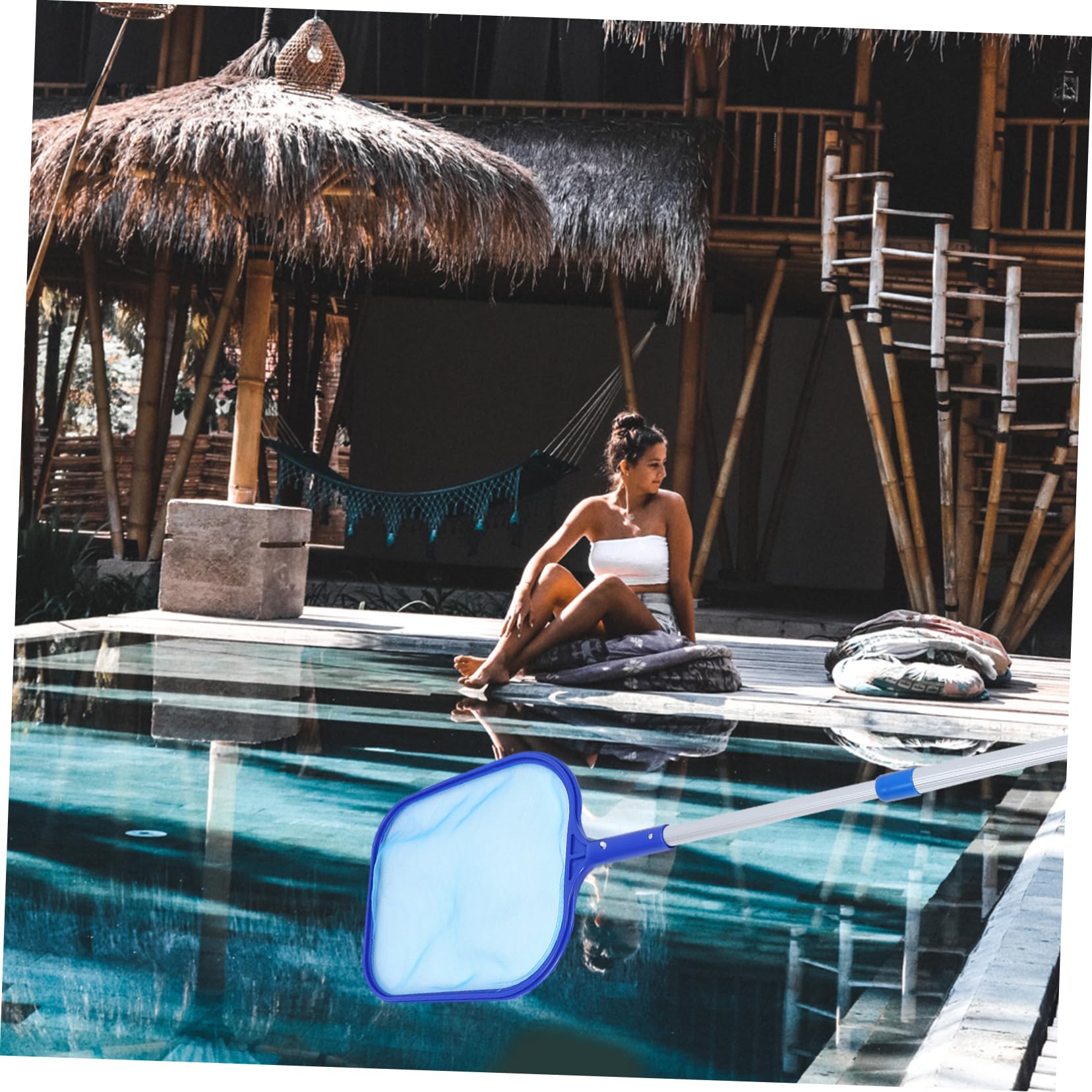 INOOMP 2ensembles Épuisette De Nettoyage pour Piscine avec Aluminium Outil Pratique pour Ramasser Et Débris Aquatiques