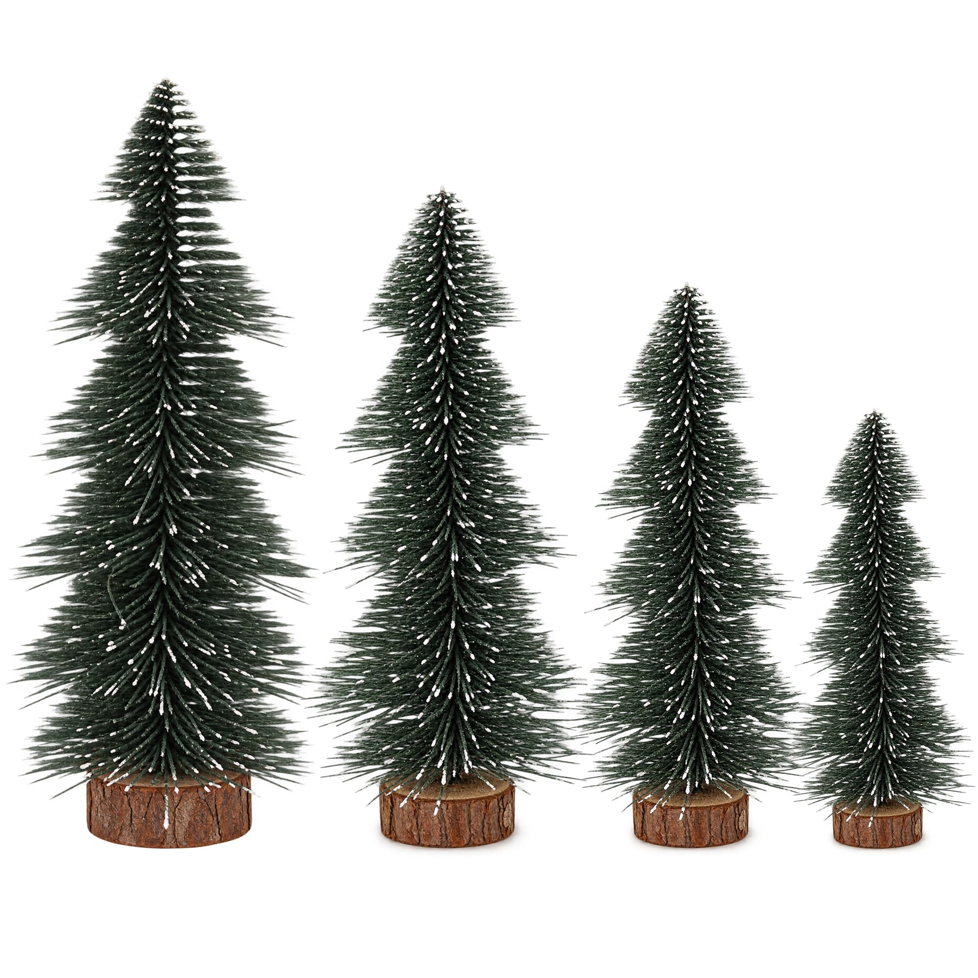Event Decor Shop Green Snow-Dusted Pine Christmas Tree, Mini Christmas Tree