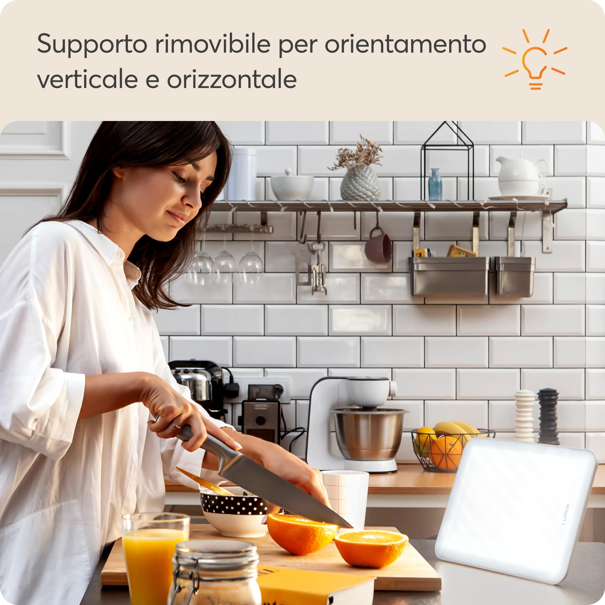Lumie nlbve 0000 Vitamin L, Elegante luce con doccia 10.000 Lux per una efficace Sad Fototerapia