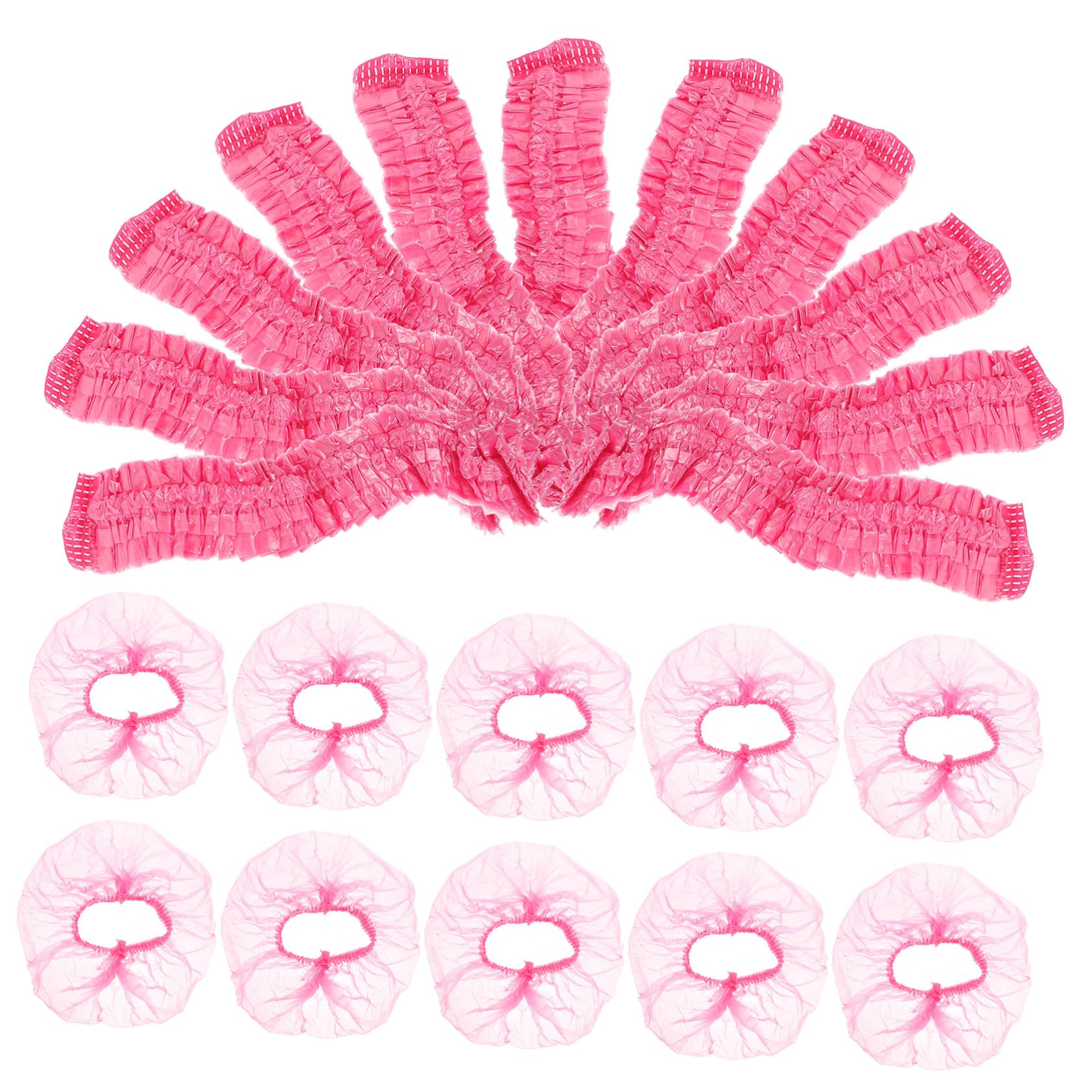 CALLARON 500piezas Gorros De Ducha Desechables Para Mujeres Cabello Baño Elásticos Prácticos