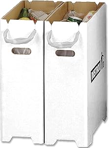 ベーシックスタンダード ゴミ箱 分別 20l 白 フタなし おしゃれ スリム ダンボール ダストボックス ゴミ袋 対応 2個組 セット