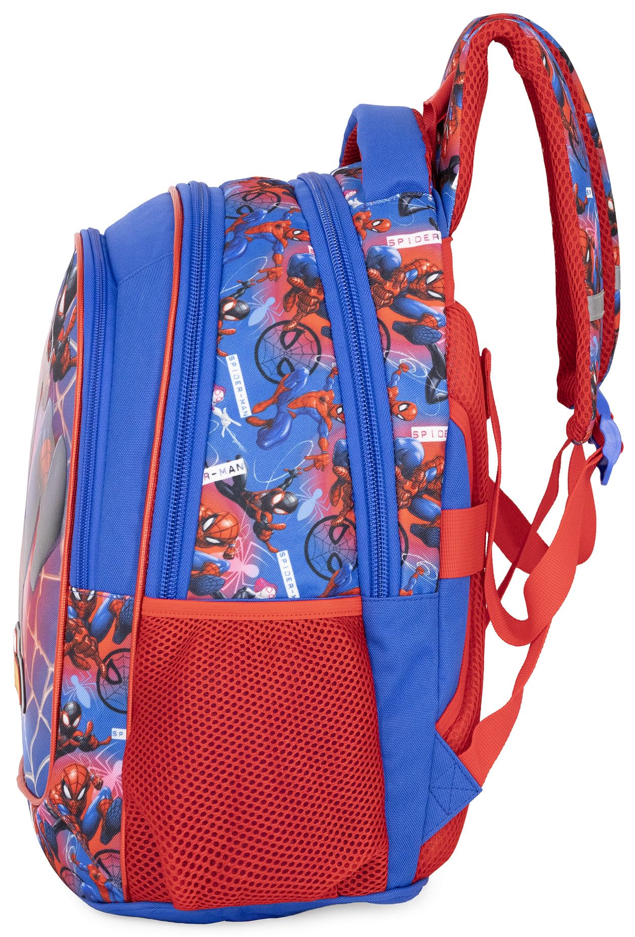 Clondo Pacchetto Scuola 3pz Per Spiderman Fan | Zaino Ergnomico Grande, Astuccio 3 Scomparti riempito 46pz, Tombolino