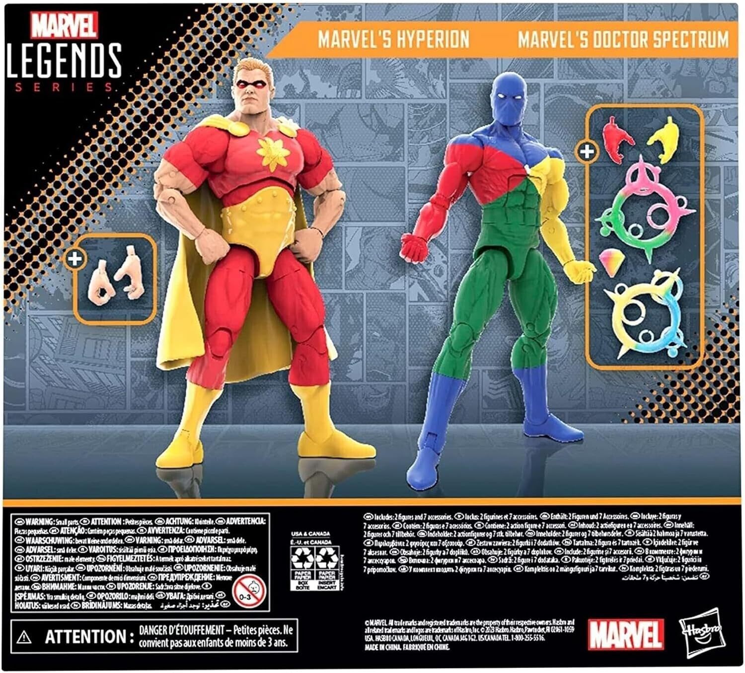 Marvel Squadron Supreme Legends Pack of 2 Marvel's Hyperion & Marvel's Doctor Spectrum 6-inch Action Figures
