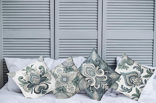 Vista 116 de Ambesonne Orient - Funda de cojín para cojín, diseño floral tradicional de Oriente Medio, clásico, bohemio, antiguo, cultura persa, funda