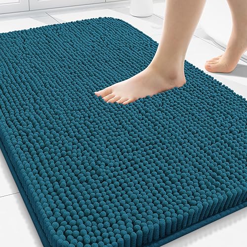 Miniatura 46 de Arotive Alfombras de Baño 30x20, Alfombras de Baño de Chenilla Shaggy Extra Suaves y Absorbentes, Lavables a Máquina con Respaldo de Goma