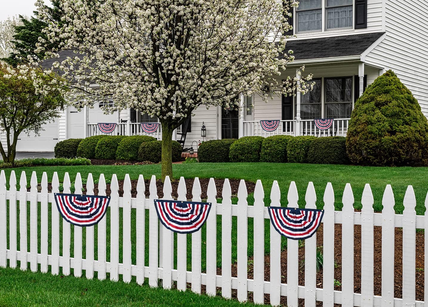 Blue, Red, White Bunting 18" x 36" by Briarwood Lane