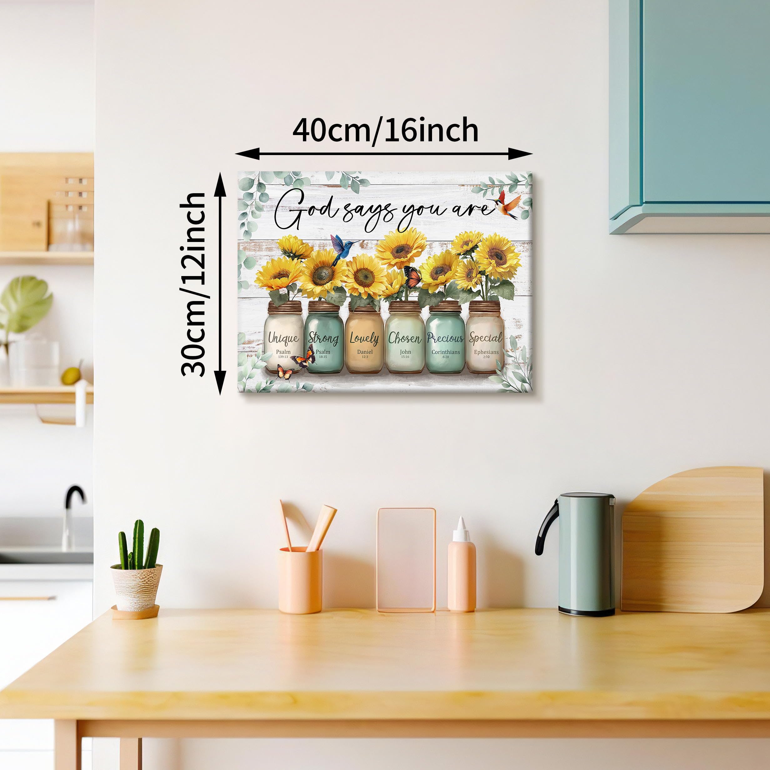 God Says You Are Framed Canvas Wall Art - Image 2