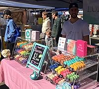 Vista 4 de YBSVO Vitrina de panadería comercial de 3 niveles, escaparate de pastelería y postres de 21 pulgadas con parte delantera inclinada, bandejas