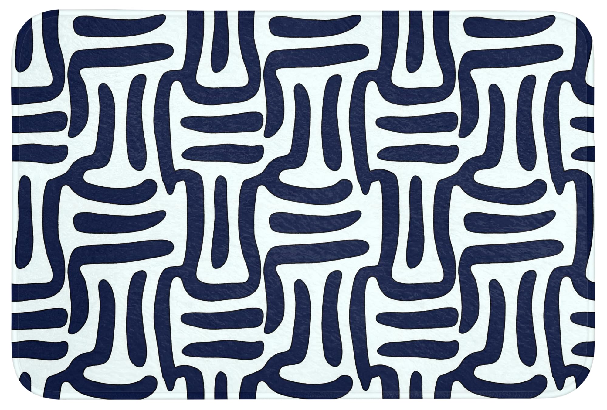 Alfombra Baño Rectangular 90x60 cm Decoracion Bathroom Mat Non Slip Shower Lavable Antideslizante Alfombrilla Tapete Banheiro Abstracto - Moderno - Azul
