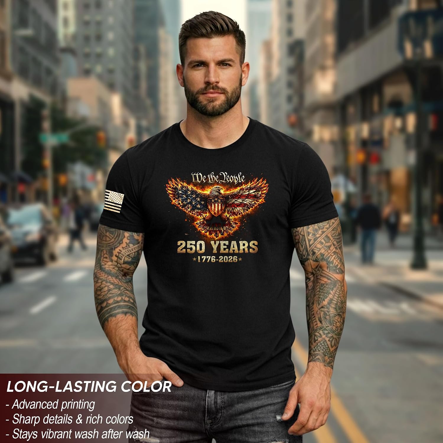 1776-2026 250th Anniversary Shirt, 250th Independance Shirt, Patriotic Shirts for Men