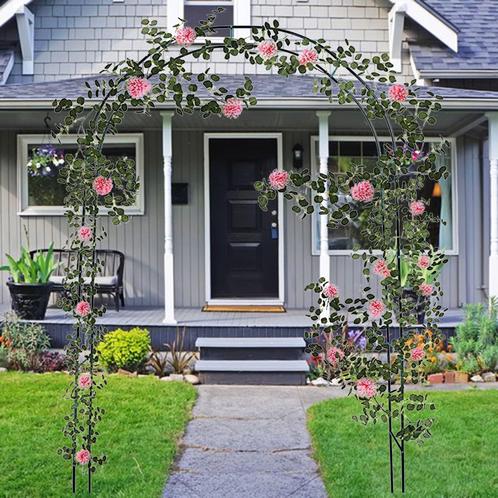 Amazon | 錆び ない ガーデンアーチ アイアン製 耐久 フラワーアーチ