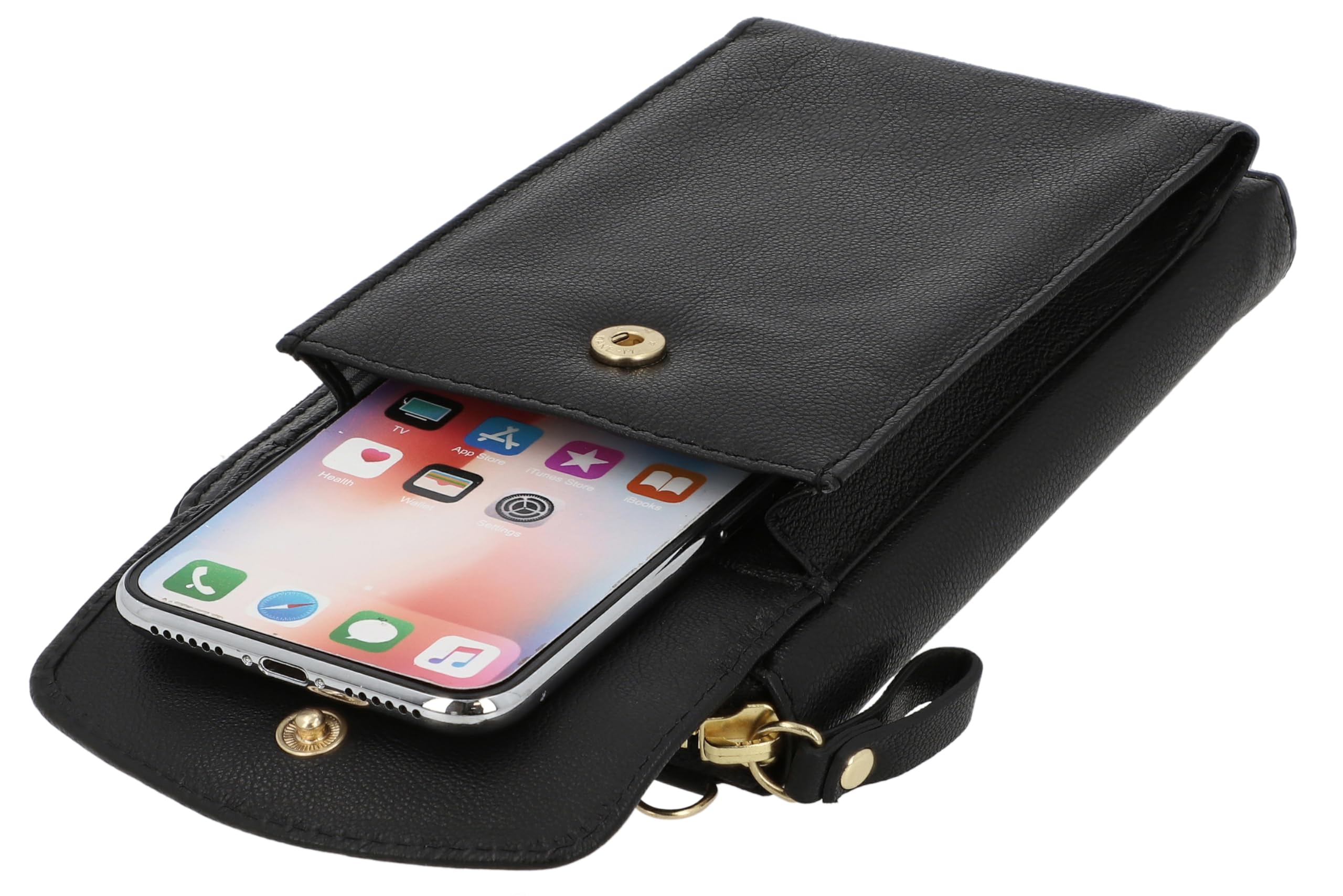 Gusti Umhängetasche Leder- Silvia Damen Handytasche Ledertasche Schultertasche Leder