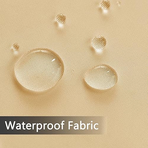 Miniatura 6 de SpaceDresser Cortinas traslúcidas impermeables para patio y exteriores  2 paneles de cortina transparente con bolsillo para barra para sala de