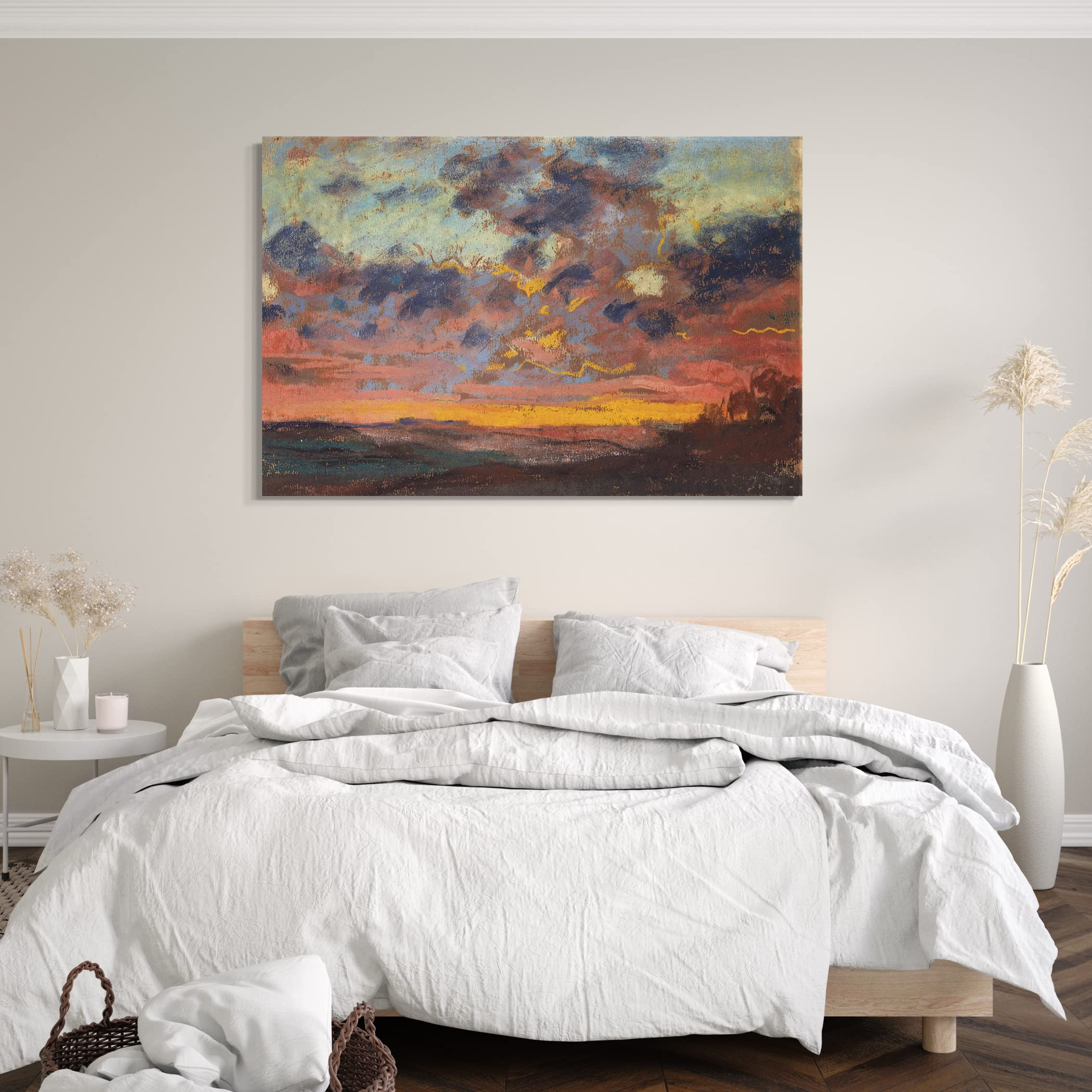 Printed Paintings Stampa su Tela (60x40cm): Claude Monet - Tramonto