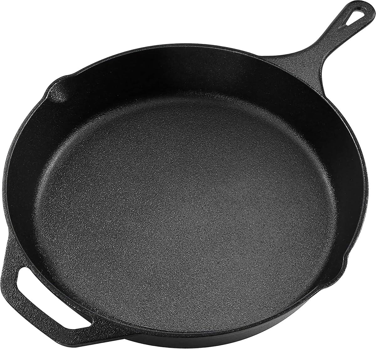 KICHLY - Sartén de hierro fundido pre-sazonado - Sartén - utensilio de cocina seguro para interiores y exteriores - Sartén de hierro fundido de 31,75 cm (12,5 cm)
