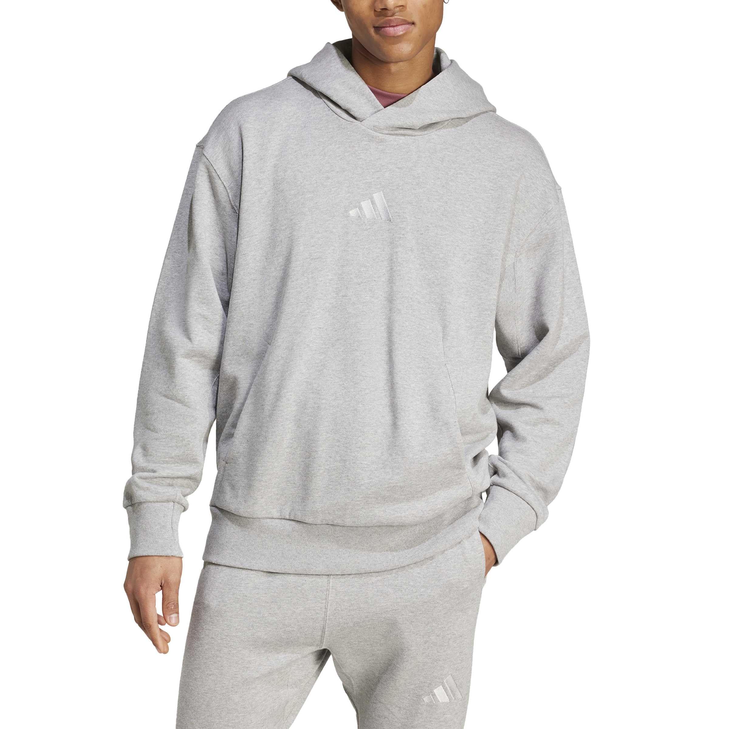 adidas Men's ALL SZN FRENCH TERRY HOODIE, medium grey heather, 3XL