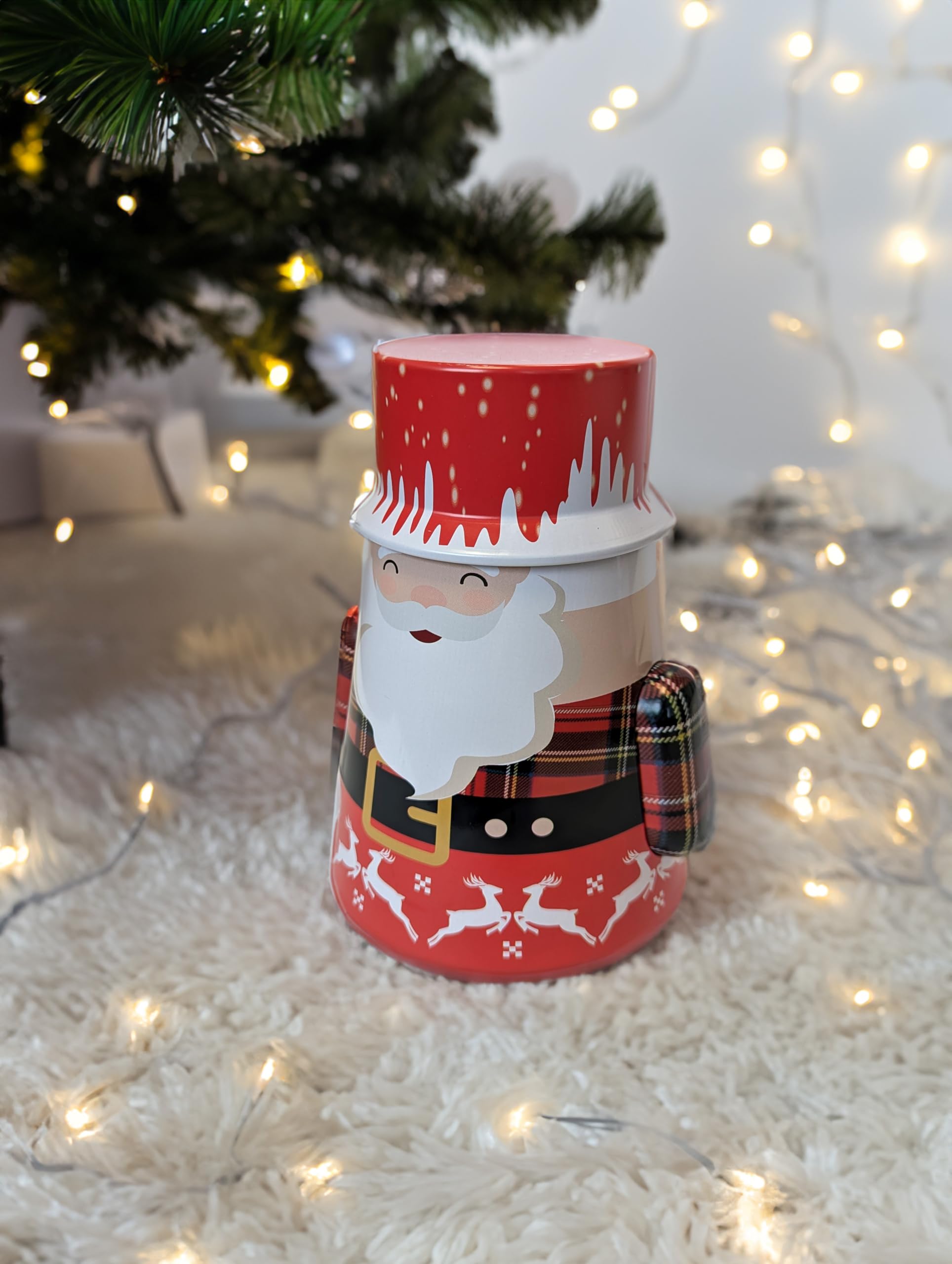 your castle Blechdose Xmas SANTA Keksdose Deko-Box Retro-Dose Weihnachtskekse Plätzchen Aufbewahrung, Maße: 19,5 x 13 x 8 cm Küche, Haushalt & Wohnen