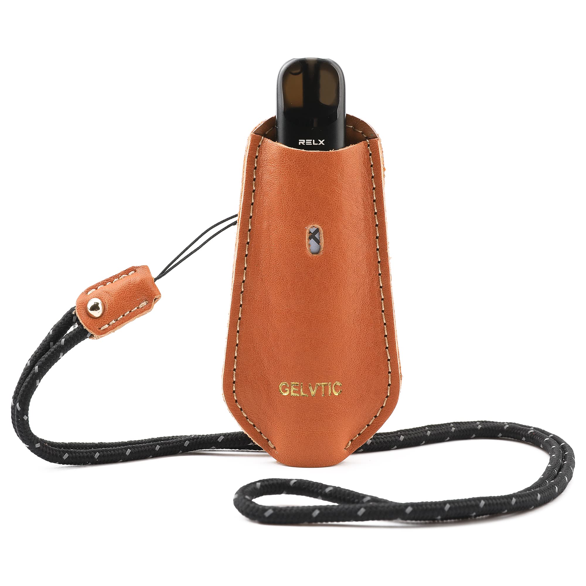 GELVTIC Leather Vape Holder Pouch Necklace Lanyard, Protective Case Cover  for Vape Device Electronic Cigarette, Vape Carrying Case Bag Pocket (Brown)  : Amazon.ae