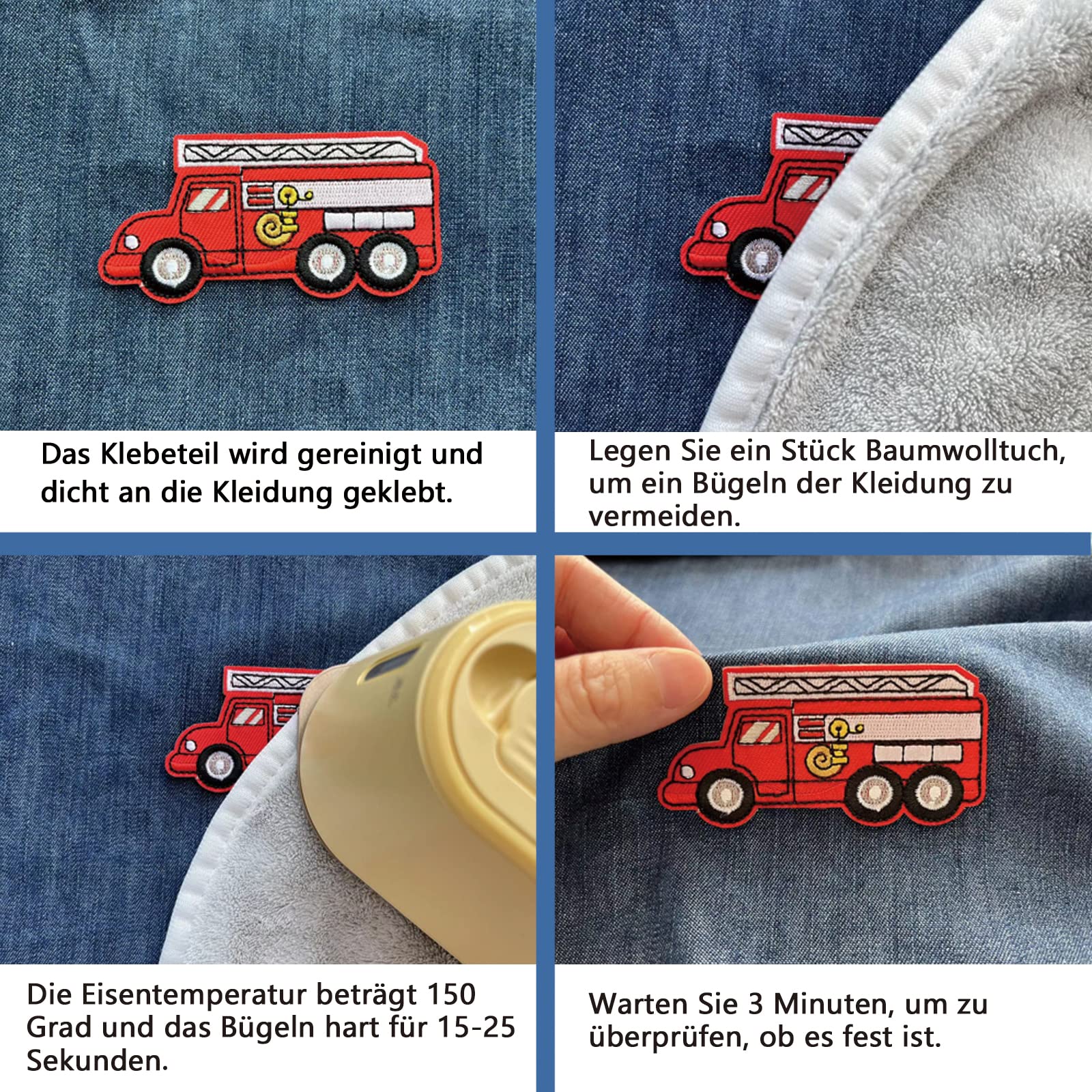 PATIKIL Stoffflicken Zum Aufbügeln 2.9x2.9cm Bügelflicken 33 Packung Aufnäher 5 Stern Bestickte Applikationen Für Kleidung Jacken Hut Rucksack