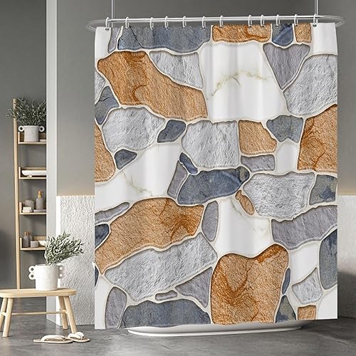 Miniatura 125 de Baocicoo - Cortina de ducha de abeja de miel, diseño de abeja de caricaturas, pista voladora, rústica, floral, para baño, decoración de bañera