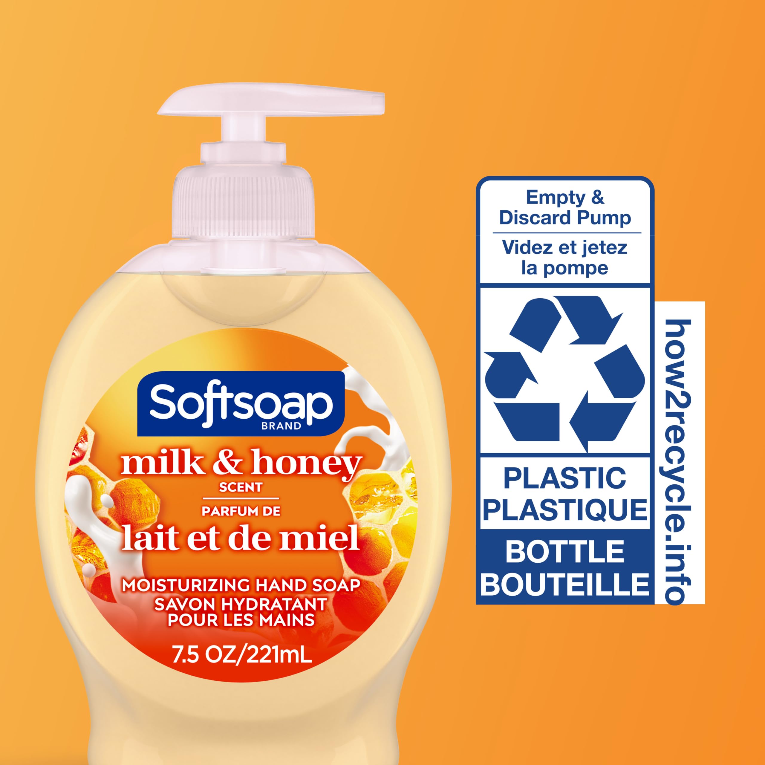 Softsoap Liquid Hand Soap, Milk and Honey - 7.5 fluid ounce (Pack of 6)