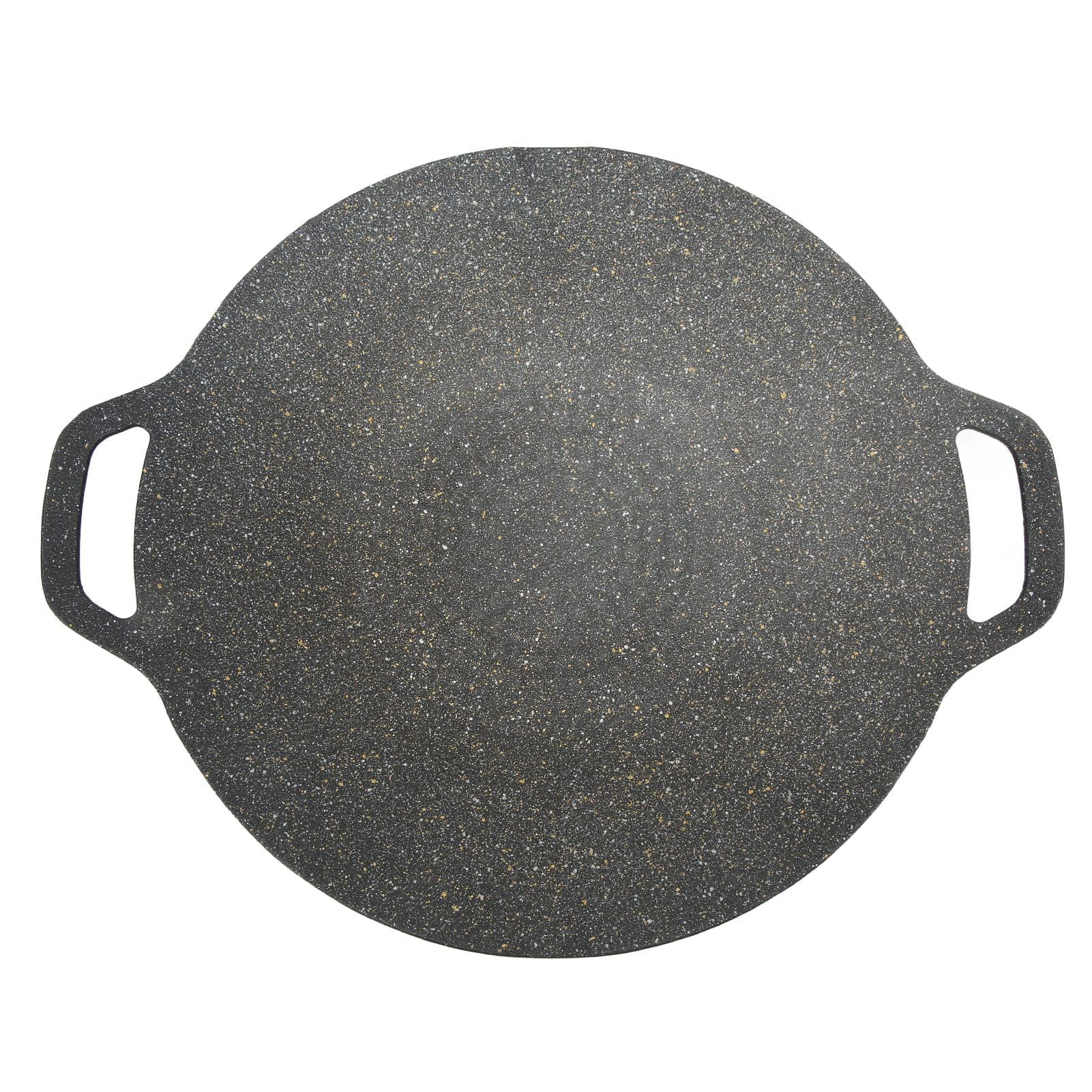 Griglia per Barbecue Coreana Griglia per Barbecue Coreana Griglia Antiaderente, Rivestimento a 6 Strati Piastra per Barbecue Rotonda per Piani Cottura Elettrici Cucine (38 cm)