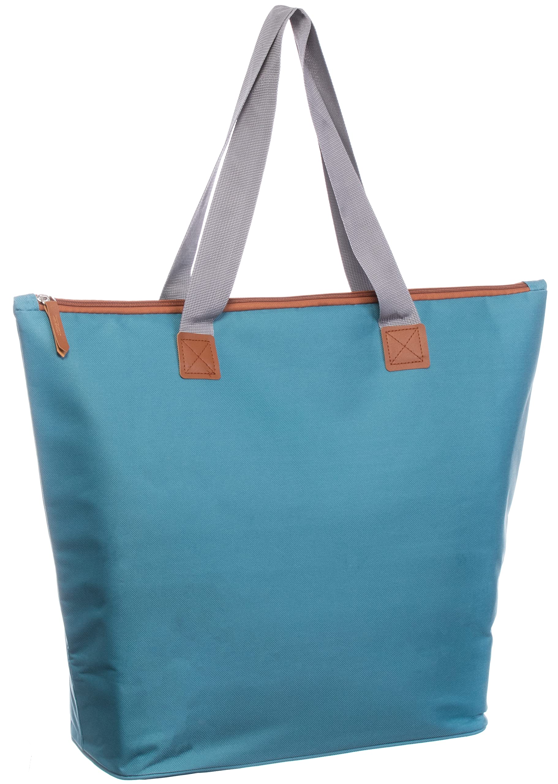 Brandsseller Borsa termica da spiaggia, ca. 40 x 50 x 20 cm, pieghevole, con chiusura lampo, borsa termica da picnic, borsa per la spesa