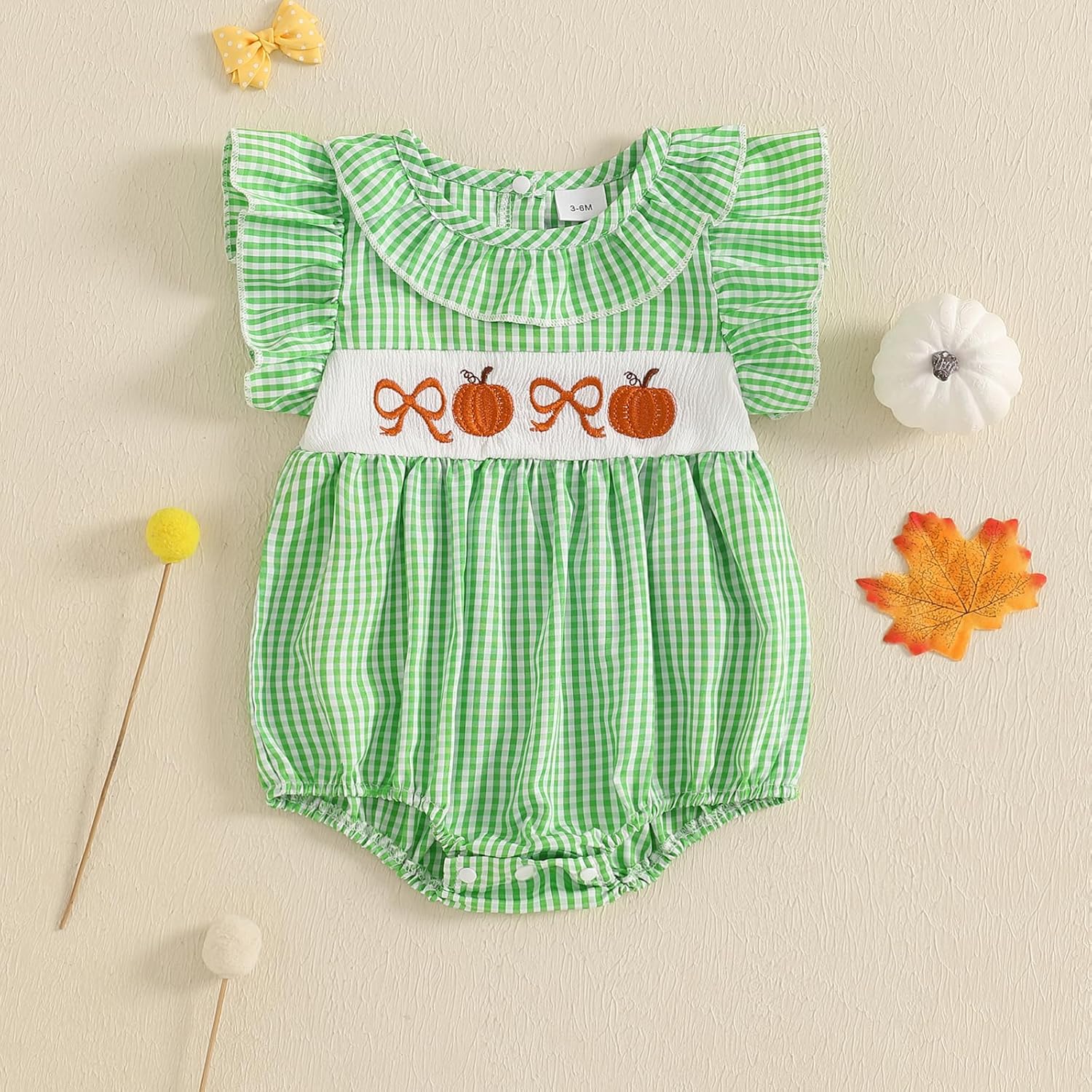 My First Christmas Baby Girl Outfit Infant Christmas tree Bubble Romper Smocked Onesie Fall Newborn Xmas Clothes - Image 3