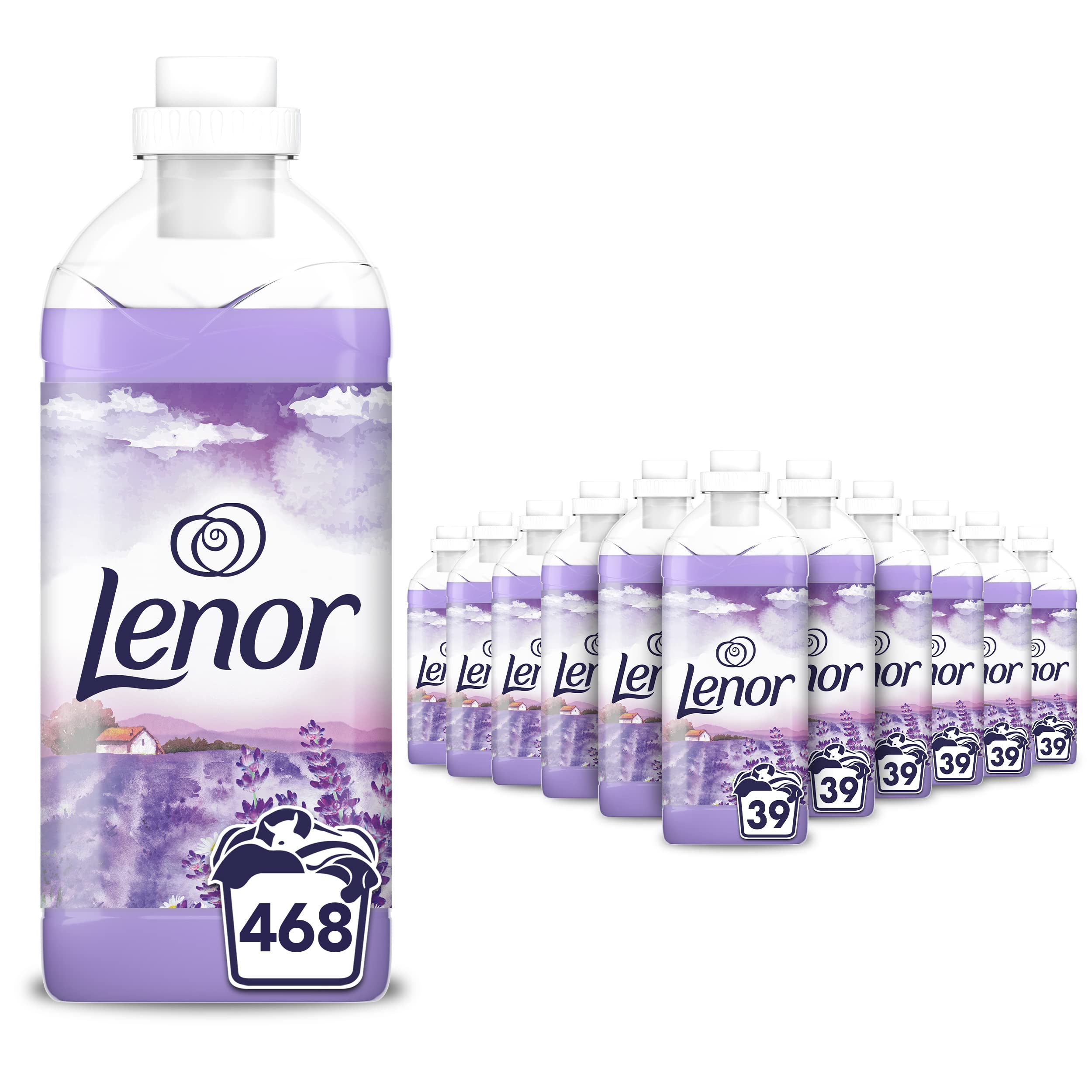 Lenor Caresse Provençale Adoucissant, 468 Lavages (897ml x 12), Pour Une Fraîcheur Et Une Douceur Durables
