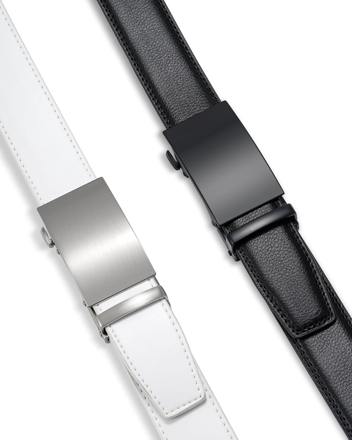 MILORDE Men's Leather Ratchet Belt - 35mm - Customizable Fit