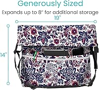 Vista 124 de Bolsa para silla de ruedas, Floral púrpura