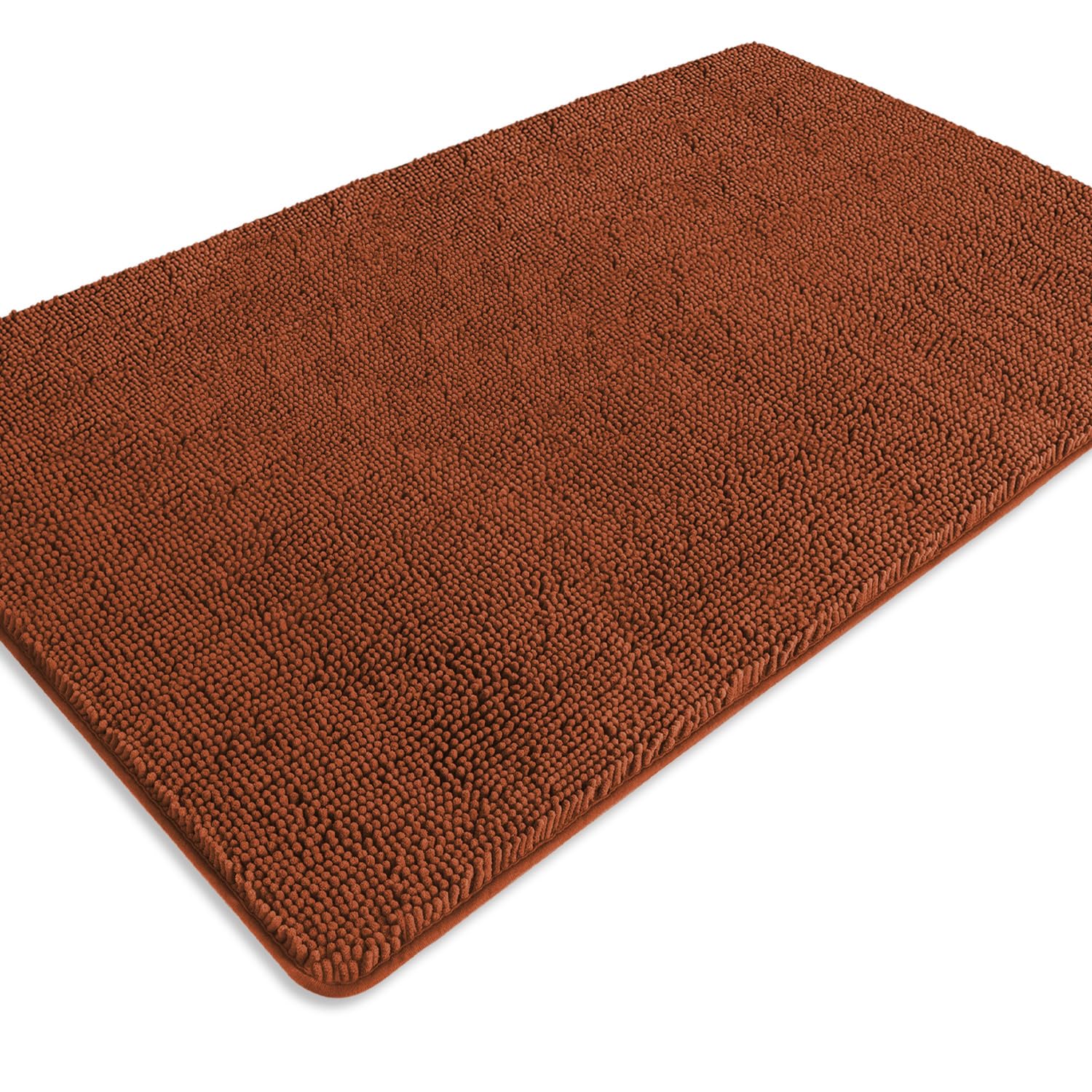 PureSwan Bathroom Runner Rug 36 x 60 Inch – Extra Large Long Bath Mat | Absorbent and Washable Thick Chenille Bath Rug Non-Slip Runner Rug for Bathroom, Shower, Sink(Rust)