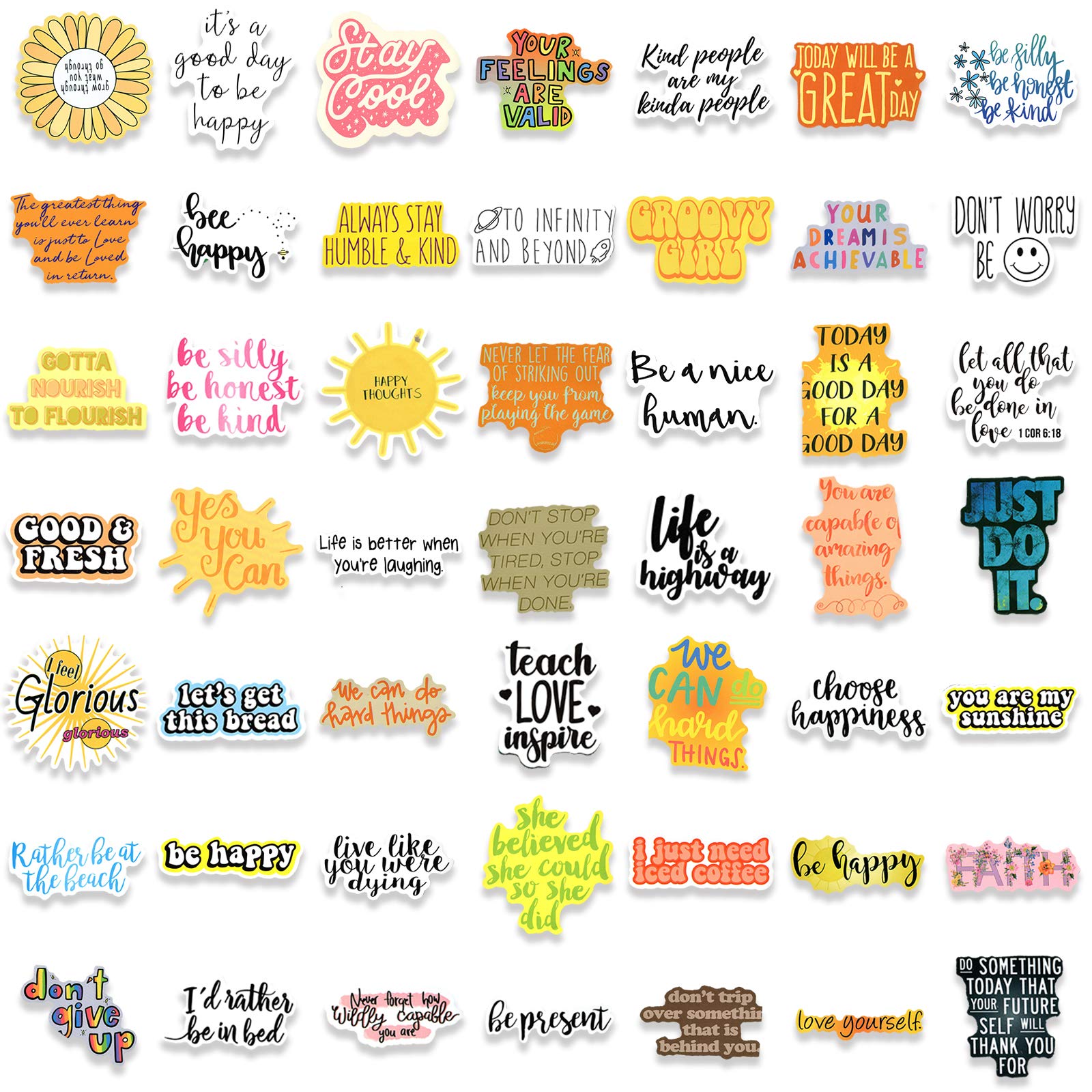 200pcs Inspirational Stickers for Laptop, Motivational Quotes Decals