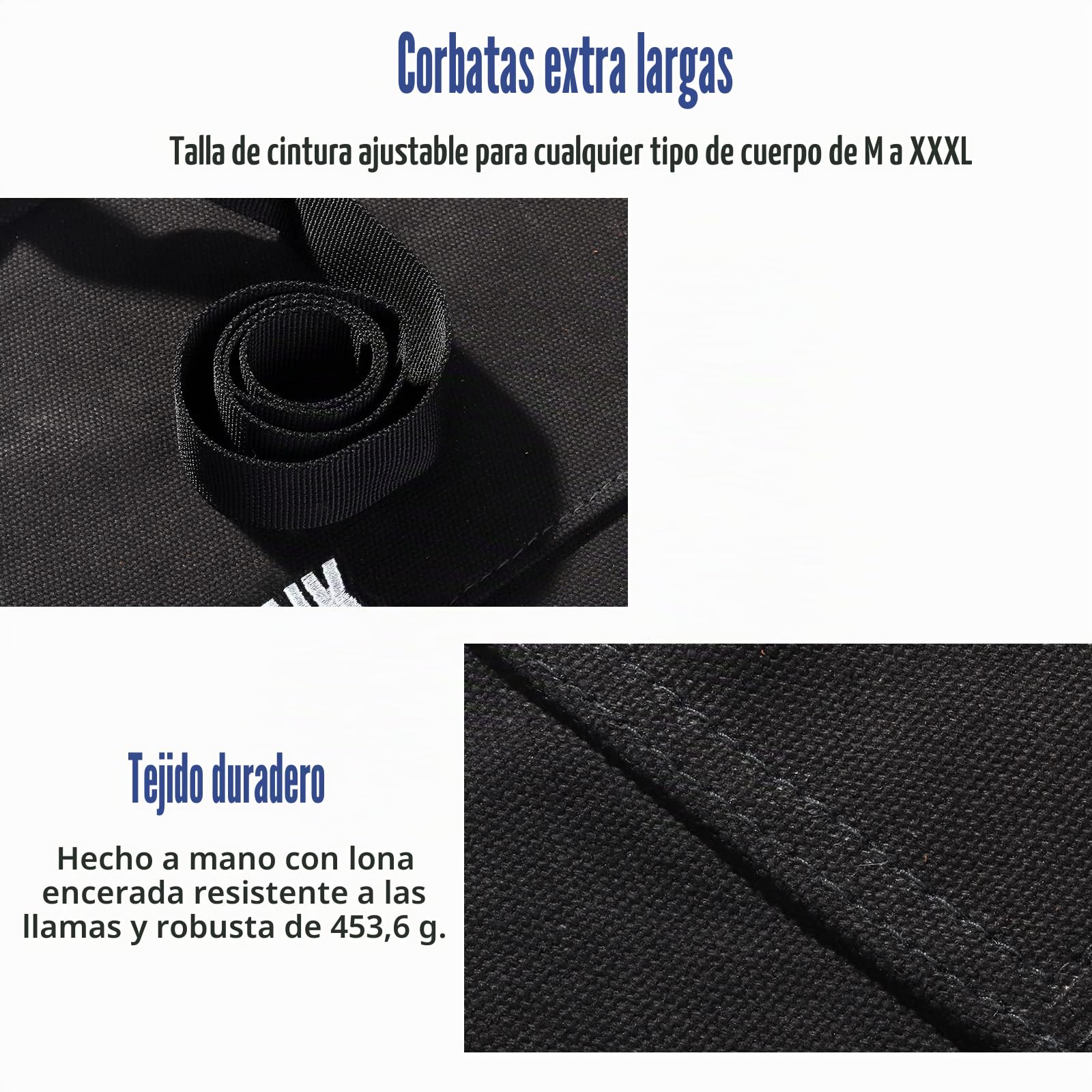QeeLink Mandil de Soldador Ignifugo para Hombre con 10 Bolsillos, Delantal de Trabajo de Lona Reforzado, Delantal Carpintero Ajustable de M a XXXL para Soldadura, Herrero