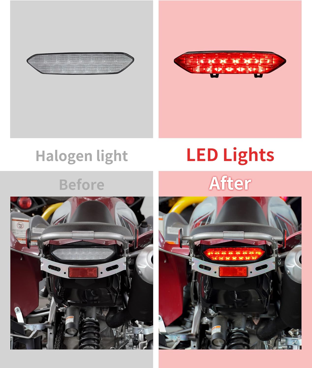 Smoked LED Tail Light for Yamaha Raptor 700R, LED Rear Lamp Brake Taillight for Yamaha Raptor 700R 700 2006-2018 /YFZ450R YFZ450X YFZ 450R 450X 450 R X 2009-2018 Accessories